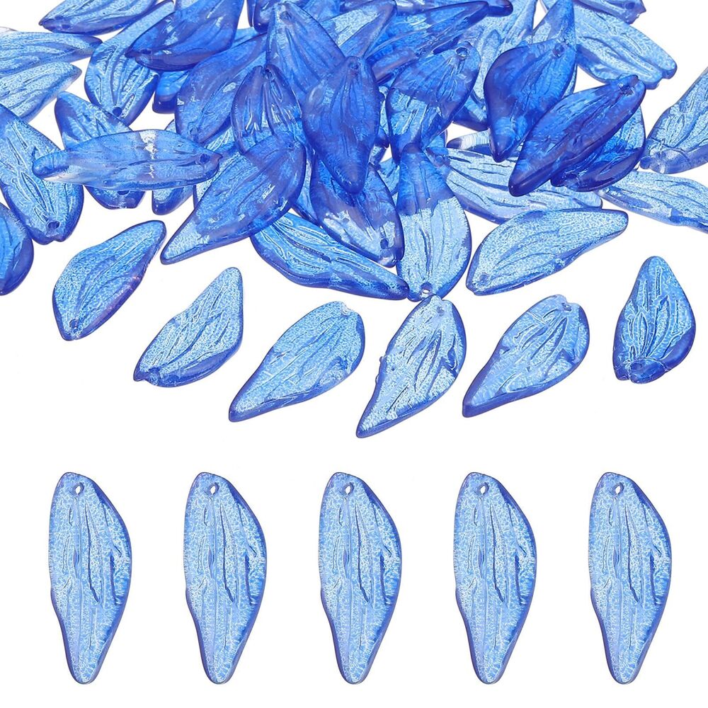 6206 Leaves Beads, 100Pcs Crystal Leaves Beads Translucent Czech Glass